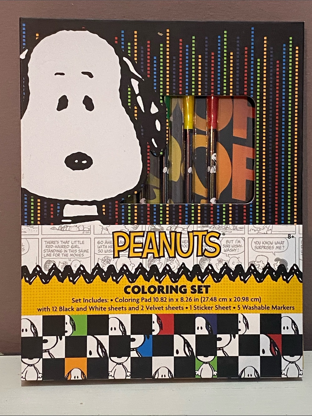 Peanuts Coloring Set - Black, White, Yellow, Red, Blue, Green